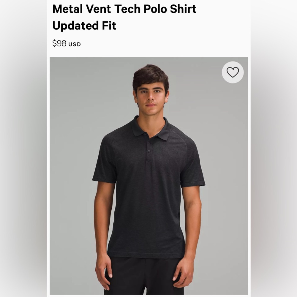 Lululemon Metal Vent Tech Polo Shirt